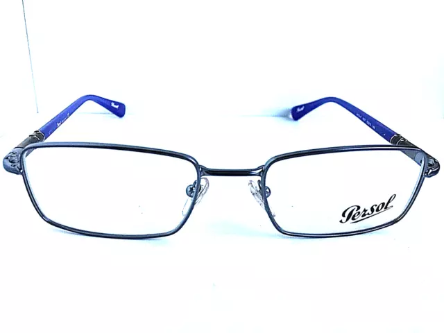 New Persol 2444-V Silver Purple 53mm Rx Rectangular Men's Eyeglasses Frame