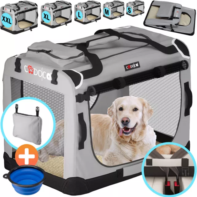 Cage pour chiens DogBox Pro Large Réhaussée. Caisses de transport sur  mesure pour le voyage en voiture.