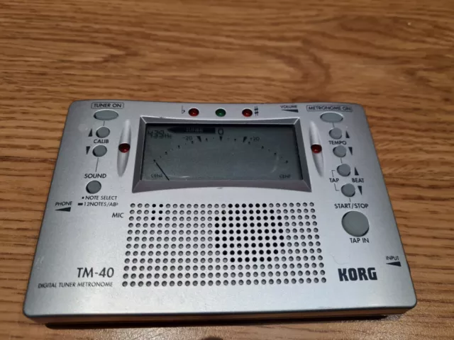 Korg TM-40 Large Display Digital Tuner and Metronome Excellent Conditions