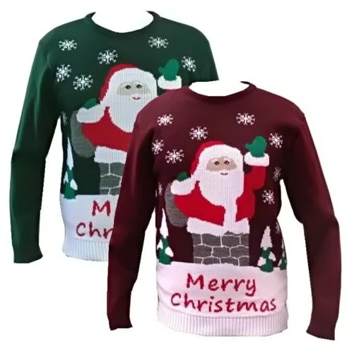 Spesso Maglia Buon Natale Felpa Pupazzo di Neve Babbo Natale Donna