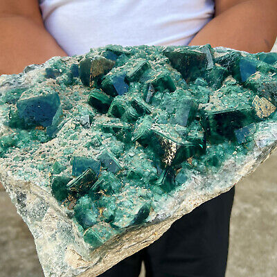 24.99LB Natural super beautiful green fluorite crystal ore standard sample MA514 2