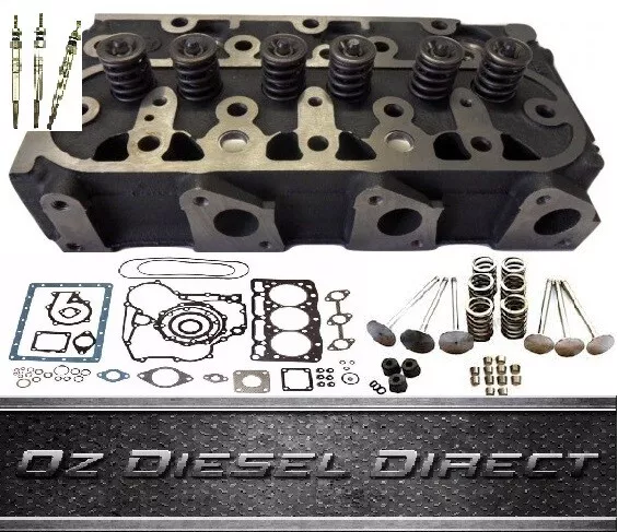 D1105 Complete Cylinder head + Full Gasket & glow plugs kit for Kubota D1105