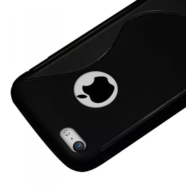 Housse Etui Coque S-Line couleur Noir pour Apple iPhone 5C + Film de Protection 2