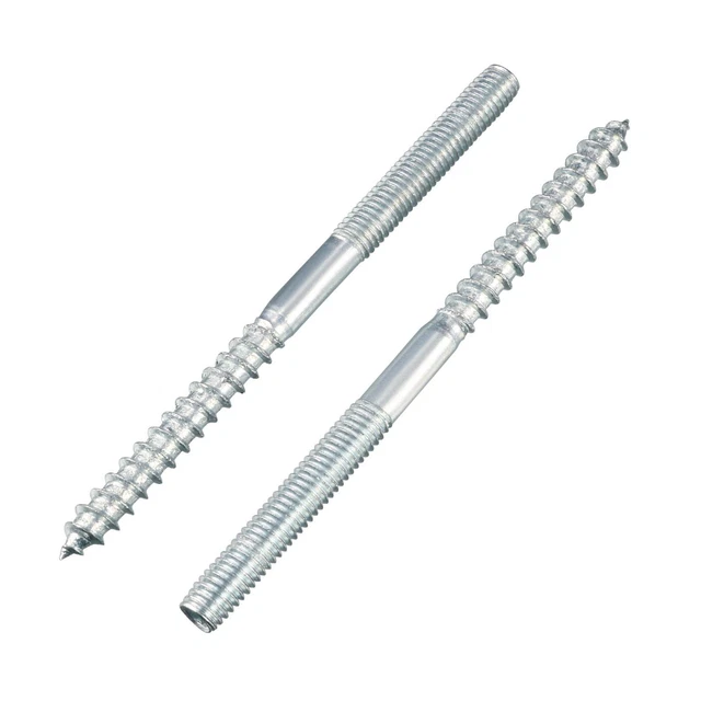 M6x50mm Gancio Bulloni Doppia Testa Tassello Vite per Legno Mobili 40pz