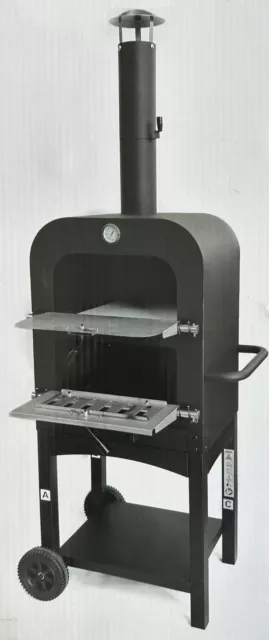 Buschbeck Pizzaofen Napoli Pizzastein aus Keramik Grill Ofen bis 270 °C