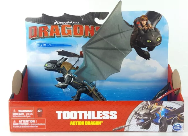 DREAMWORKS DRAGONS TOOTHLESS Action Dragon Blue Missile Night Fury Kids ...