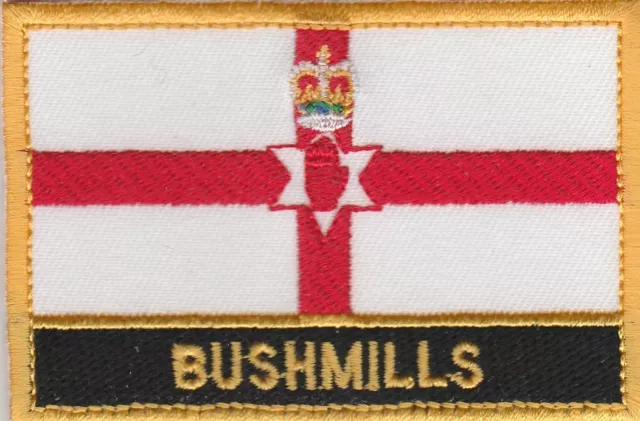 Bushmills Northern Ireland Town & City Embroidered Sew on Patch Badge