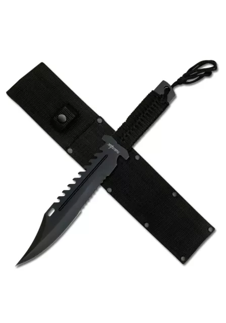 13.5" LARGE FULL TANG SURVIVAL HUNTING FIXED BLADE KNIFE w/ SHEATH Tactical