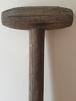 Australian 19th Century Miner's Shovel with Wooden Handle 76cm Long 3