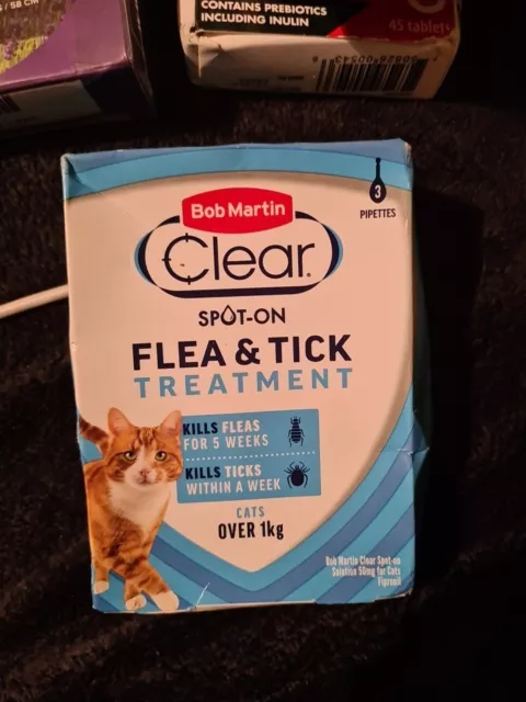 Bob Martin Flea Clear Spot-On Cats For killing Fleas and European Meadow Ticks