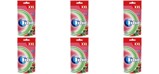 6 gomme da masticare al gusto di anguria Orbit, 2 once. (58 g.)