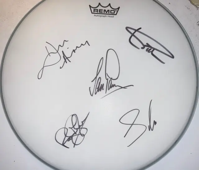 Deep Purple Signed 14" Remo Drumhead Jsa Coa New Line Up 2022-23 Autographed By5