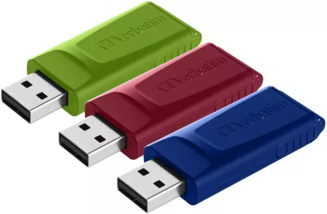 Verbatim Slider USB-flash-drive multipack 16GB - USB 2.0-3x USB memory stick -