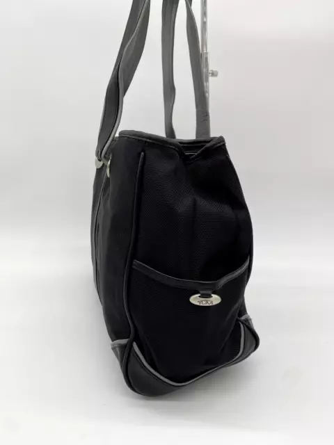 Tumi Elements Ballistic Nylon w/Leather Trim Handbag 14" (Black) 5