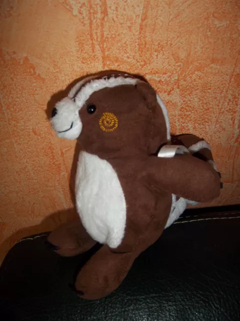 Doudou Happy Horse Peluche Ecureuil Marron et  Blanc 22 cm