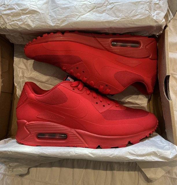 NIKE AIR MAX 90 Hyperfuse QS Independence Day 613841 660 Gym Red