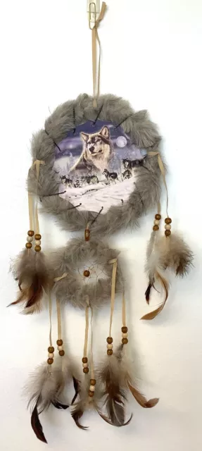 Wolf Dreamcatcher Winter Wolves Scene