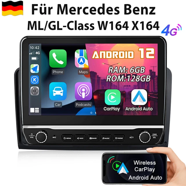 Carplay Für Benz ML/GL-Klasse W164 X164 8-Kern 10.1”Android 12 Autoradio GPS DAB