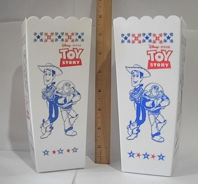 DISNEY PIXAR 8& Toy Story Plastic Popcorn Boxes (two) never used