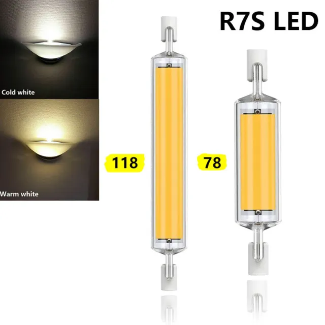 R7S LED COB 78mm 118mm vetro 10W 20W 220V sostituzione lampada alogena tubo  DHL EUR 8,15 - PicClick IT