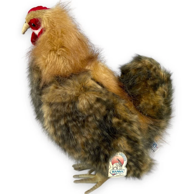 Hansa HEN BEIGE 4588 Plush Stuffed Animal 2004 Chicken 14" With Tags US Seller