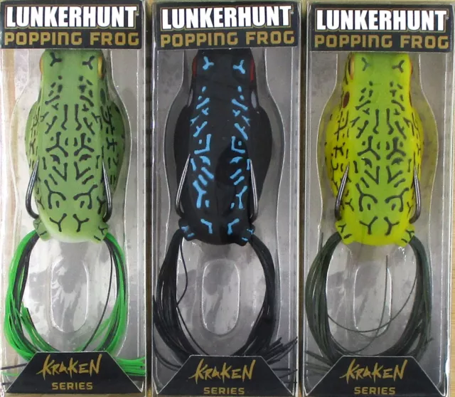 3) Lunkerhunt Prop Fish, Frog, Shock 2.5 Crankbait Fishing Lures
