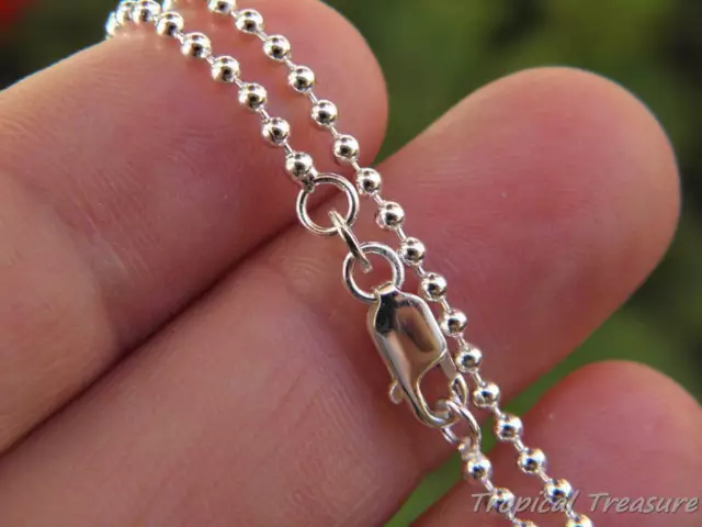 BALL Chain - 100% SOLID 925 Sterling Silver (options)