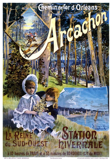 Affiche Ancienne Chemin De Fer Orléans - Rocamadour Et Montvalent