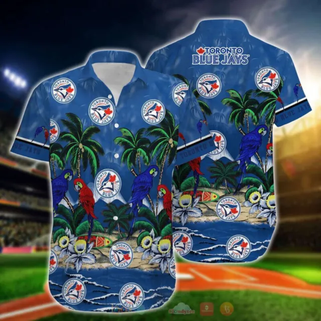 Toronto Blue Jays Parrot Hawaiian Shirt Aloha Summer Beach Shirt For Men Gift