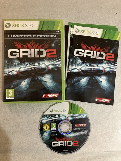 Jeux Grid + Grid 2 Pour Xbox 360 - Version PAL Française, Complet Avec Boîte Et Notice