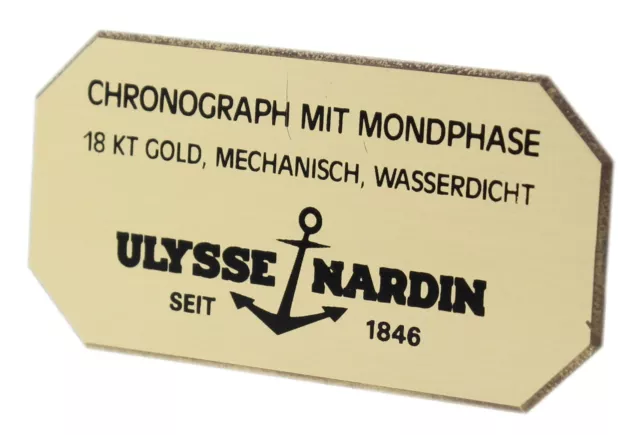 ULYSSE NARDIN DISPLAY SCHILD FÜR JUWELIERE - ca. 80er Jahre