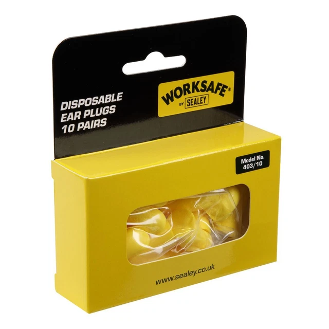 Sealey 403/10 Bouchons D'Oreilles Jetables - 10 Paires