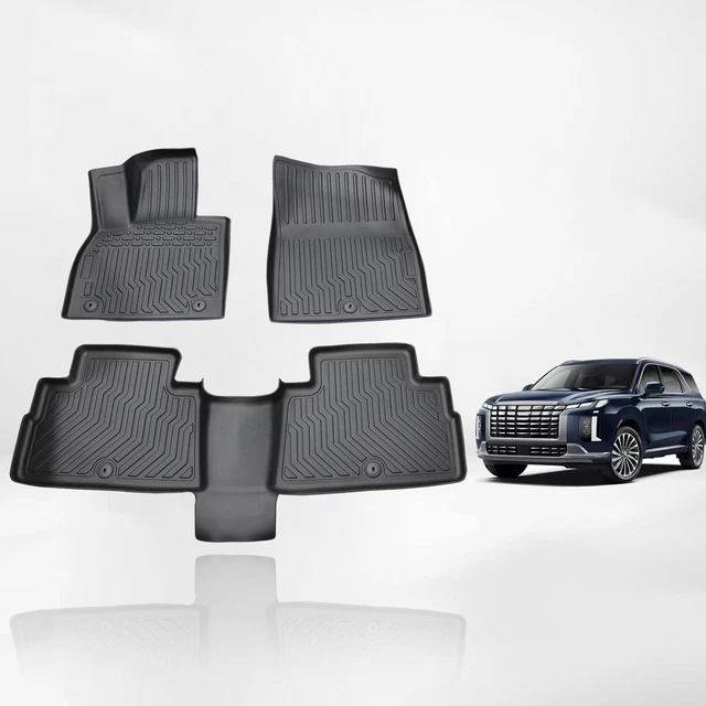 FOR 2020 2021 2022 2023 2024 Hyundai Palisade Floor Mats All Weather 3D