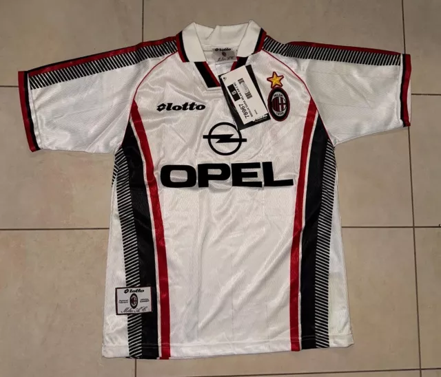 Ac Milan gara away 2   97-98 Opel , lotto jersey soccer vintage