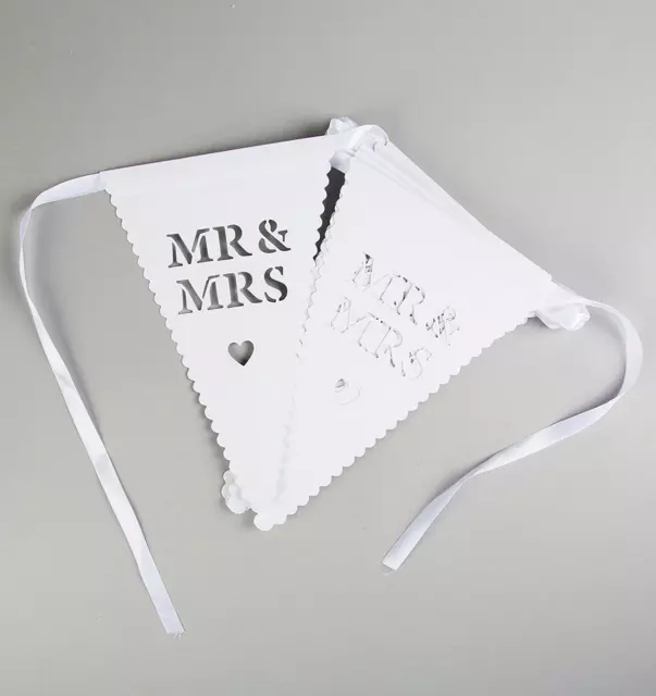 Hochzeitsgirlande Mr. Mrs. Girlande Papierdeko Papiergirlande Wimpelkette