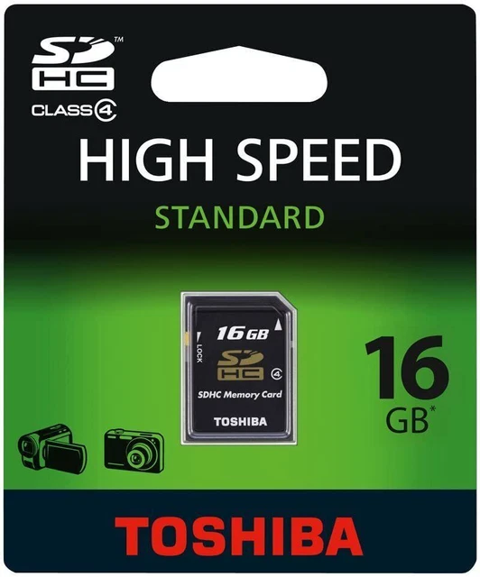 Toshiba SD-K16GJBL5 16GB Clase 4 Tarjeta de Memoria SD Nuevo