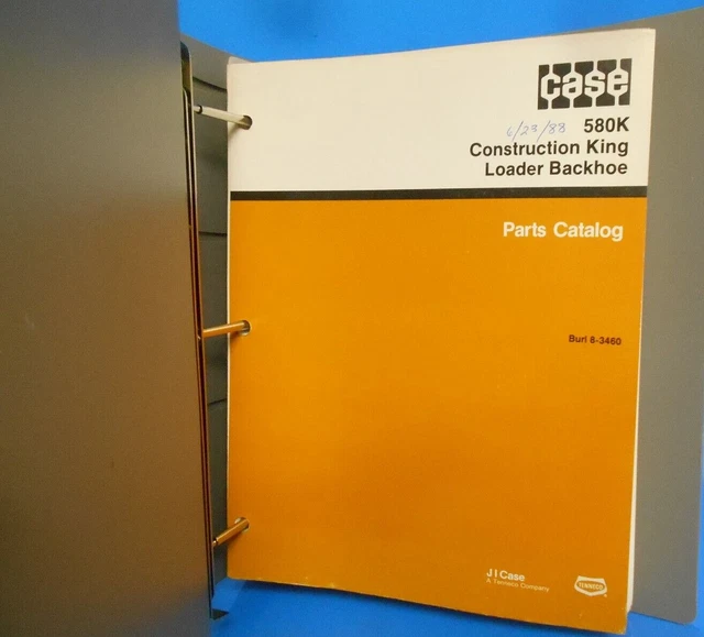 Case 580K Backhoe Parts Catalog Manual Burl 8-3460 in Case Binder Case 580K Backhoe Parts Catalog Manual Burl 8-3460 in Case Binder