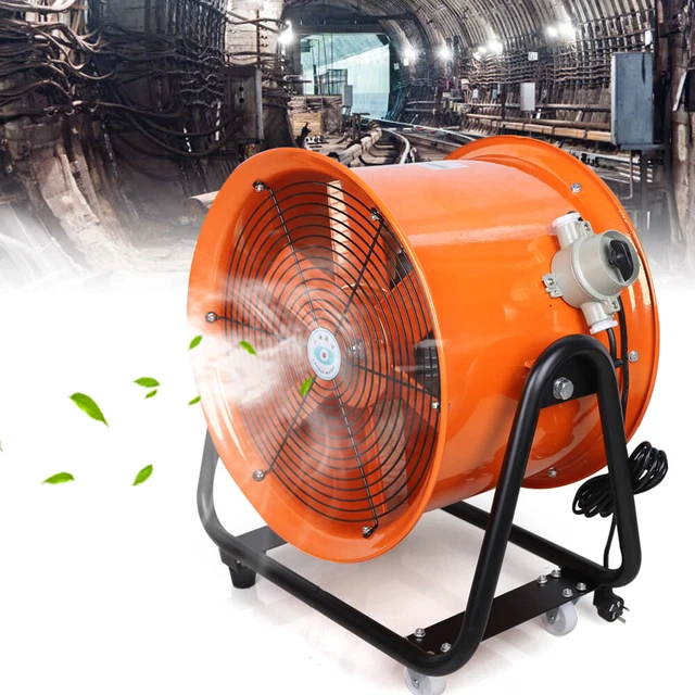 16 IN PIPE Spray Paint Booth Fumes Exhaust Fan Axial Fan Cylinder Fan