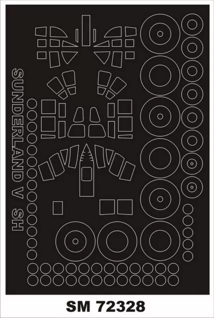 Montex 1/72 Short Sunderland MKV Paint Masks for Special Hobby kits (outside)