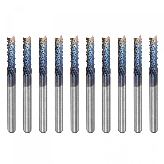 End Mill CNC Router Bits, 3Mm X 12Mm 1/8" Shank Diamond Film Coated Carbide Engr