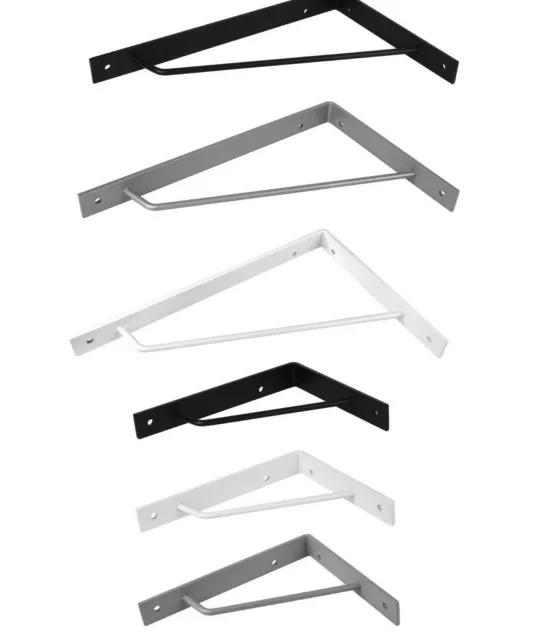 Shelf Wall Brackets Steel Construction L Shaped Triangle 180mm or 280mm Long