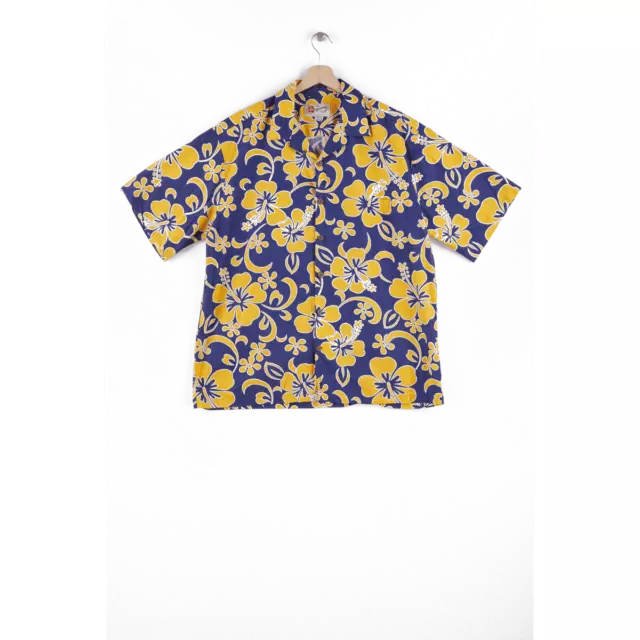 Chemises à Fleurs - XL / 42 - Vintage - Jaune