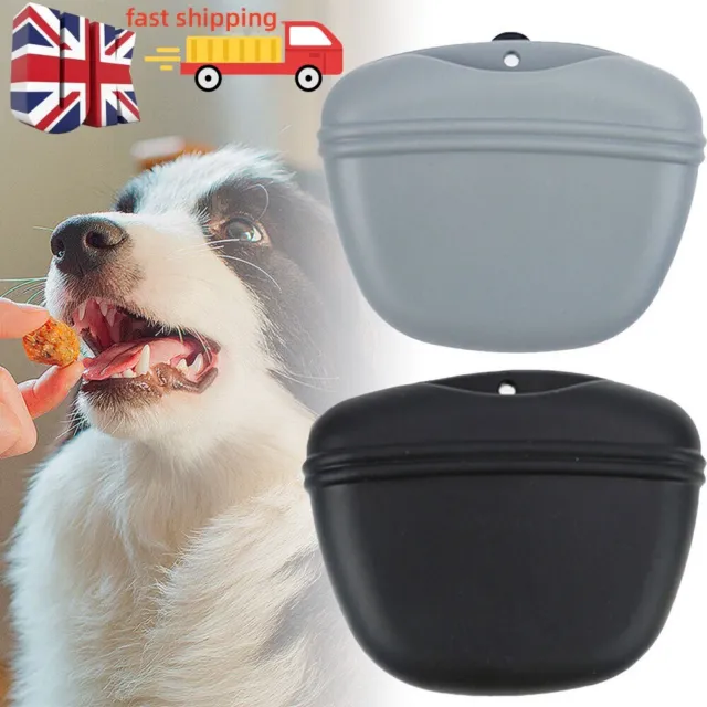 Pet Dog Training Treat Bag Pouch Silicone With Clip Waist Pack Feed Food Holder