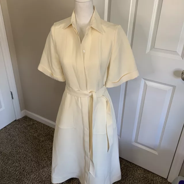 Burberry Carmen belted white shirt dress. Size 4