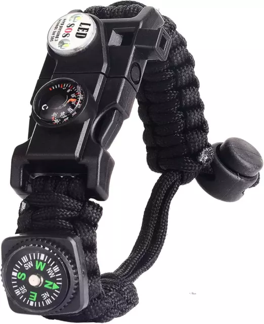 Braccialetto Paracord Sopravvivenza Militare Kit, Bracciale Sopravvivenza Regola