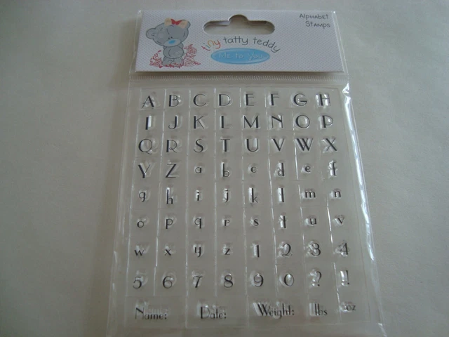 Tatty Teddy Me to You Alphabet klare Briefmarken Set 69-teilig Mädchen brandneu