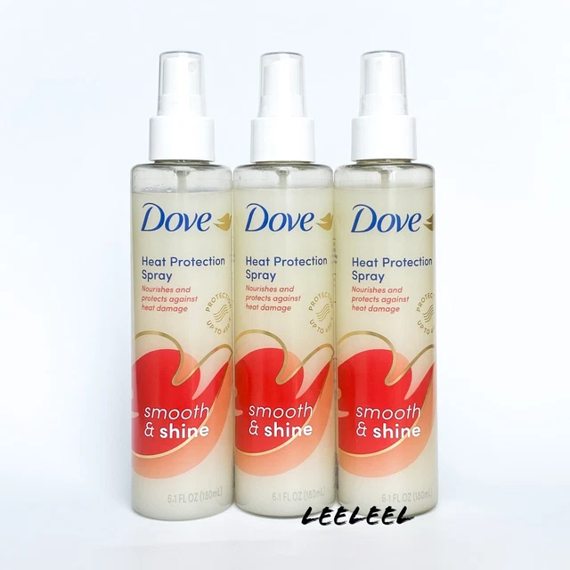 Dove Smooth & Shine Heat Protection Spray 6.1 fl oz LOT OF 3