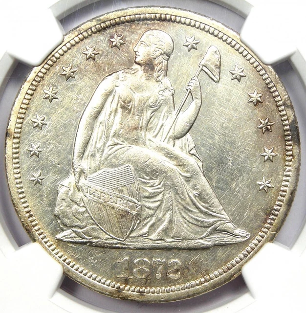1872-S Seated Liberty Silver Dollar $1 Coin - NGC AU Details - Rare S Mint in AU