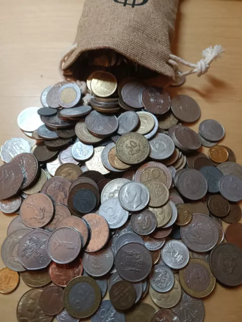 1/2 kg Münzen Welt mit Goldnuggets 500g Gramm Konvolut Lot Sammlung 0,5 kilo