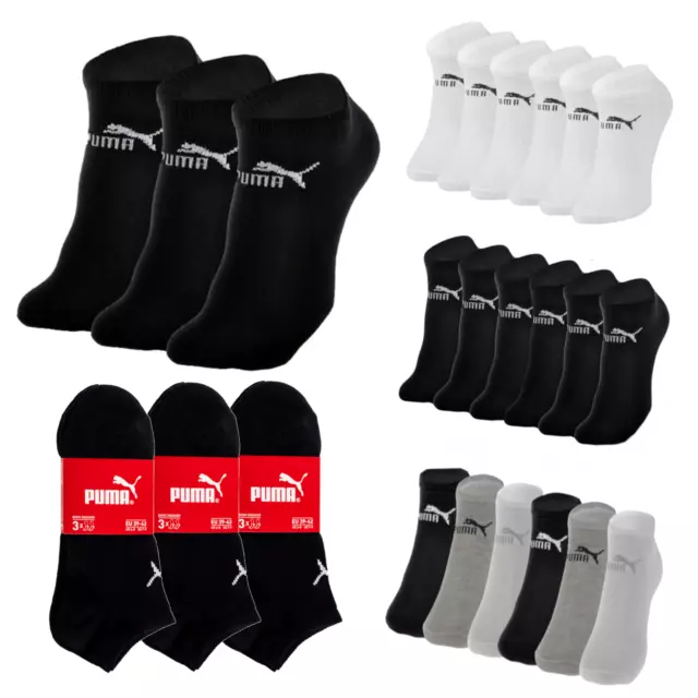 PUMA 3-12 Paire Chaussettes Baskets Coton Unisexe Mélange Couleurs 35-46